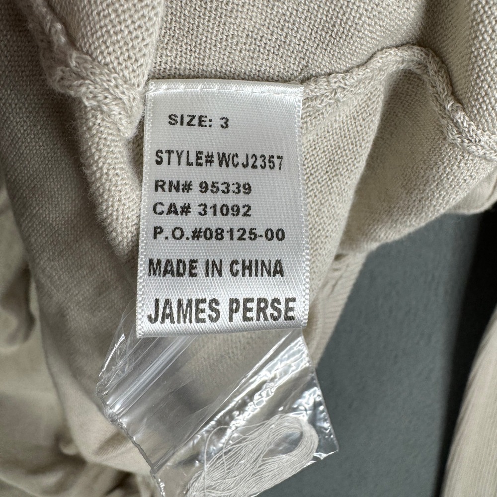 James Perse LA Bolero Shrug Knit Cardigan With Long sleeves Draped Tan Size 3 - Picture 5 of 8